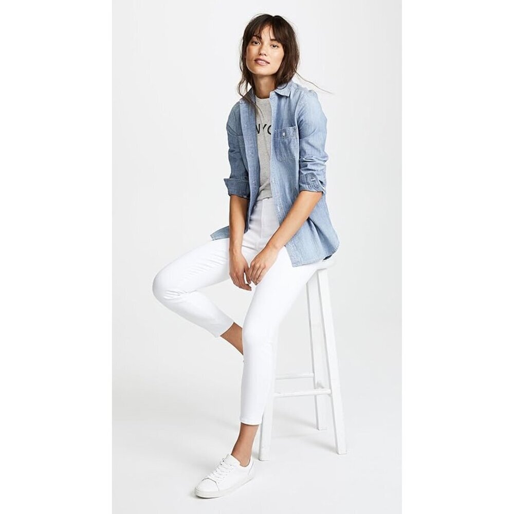 L'AGENCE Margot High Rise Skinny Jeans White Women 28‎